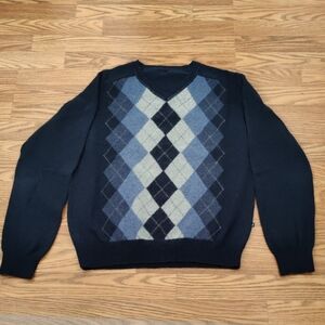 Nautica Men's Argyle Sweater - Blue and Gray